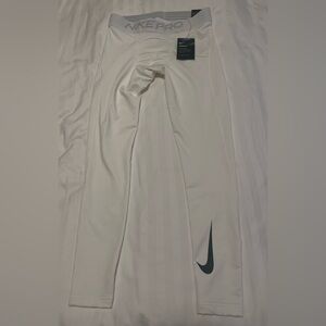 Men’s Nike Pro Warm White Training Tights - Size M - NWT